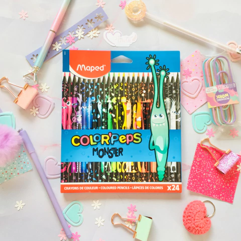 Lápices Maped Color'Peps Monster x 24 colores