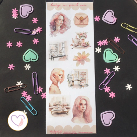 Stickers: Lady in Pink One de Marymer