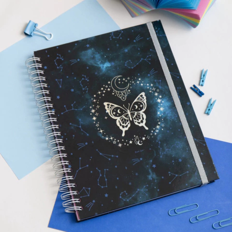 Mi Punto Cero: Cuaderno T/D Rayado: "Mariposa Esotérica" (A4)