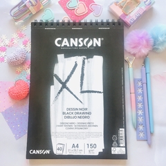 Block Canson XL Dessin Noir 150 gramos A4 40 hojas