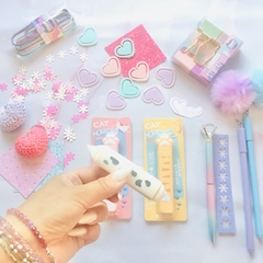Adhesivo Bifaz y Corrector Cat Morning Kawaii