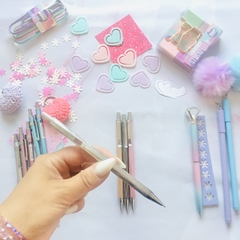 Lápiz Portaminas Metalizado Rombos Kawaii - tienda online