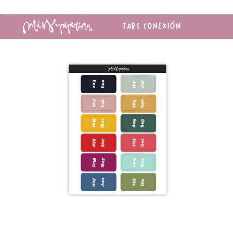 Stickers: Calendario Tabs Conexión de Miss Peperina