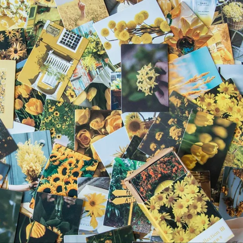 Mini Tarjetas en cajita Small Collection - Amarillo