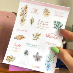 Stickers: Otoño Acuarela transparente de Miss Peperina