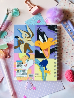 Mooving: Cuaderno A5 Tapa Dura Espiral Rayado: Looney Tunes - CORAZON DE TINTA