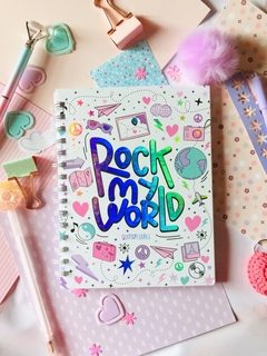 Mooving: Cuaderno A5 Tapa Dura Espiral Rayado: Quitapesares Rock