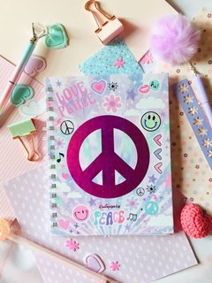 Mooving: Cuaderno A5 Tapa Dura Espiral Rayado: Quitapesares Peace