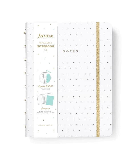 Filofax: Cuaderno Notebook A5 Moonlight White