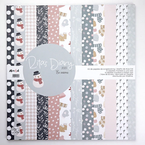 Alúa Cid: Kit de papeles coordinados - Colección En Invierno | Rita's Diary 2025