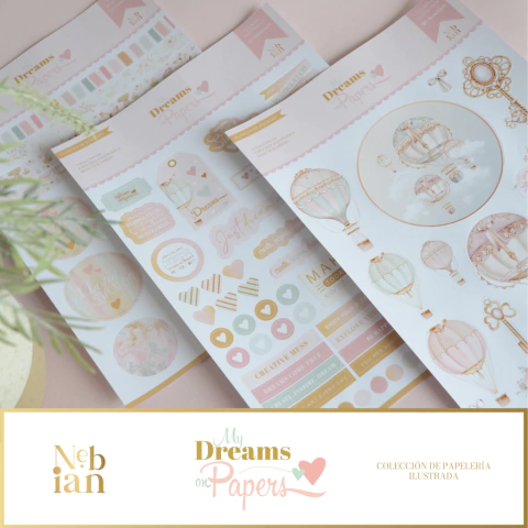 Planchas de Stickers: My Dreams on Papers de Nebian
