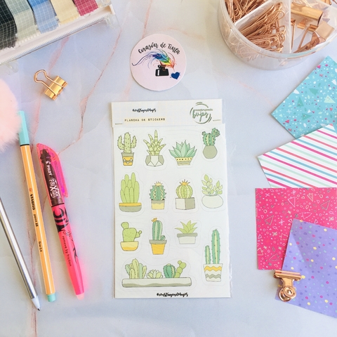 STICKERS CACTUS DE @CONSTRUYENDOBUJOS