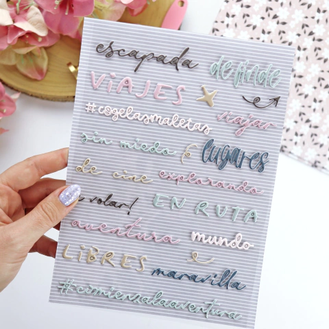 Alúa Cid: Pegatinas puffy: Escapada (Color)