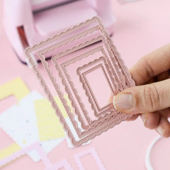 Artesana Taller: Troquel Mini Rectangulos Ondeados - CORAZON DE TINTA