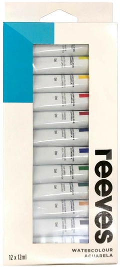 ACUARELAS PROFESIONALES EN POMO REEVES x 12 colores de 12ml c/u