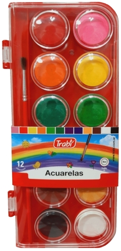 ACUARELAS TRABI EN ESTUCHE x 12 colores