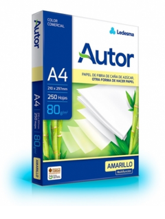 Resma Ledesma Autor A4 80g AMARILLA 210 x 297 mm 250 hojas