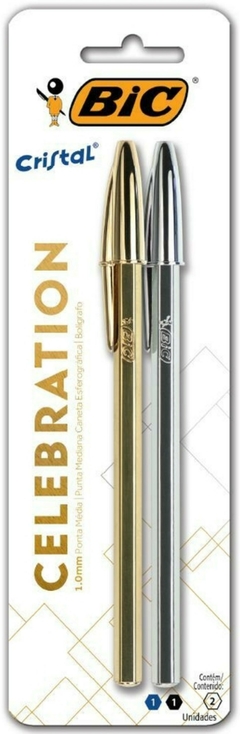BOLÍGRAFO BIC CRISTAL CELEBRATION x 2