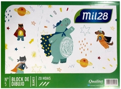BLOCK DE DIBUJO MIL28 N°5 BLANCO x 20 Hojas