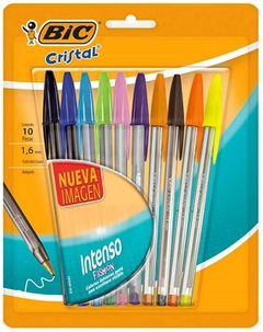 Boligrafo Bic Cristal Intenso Fashion x 10 colores - comprar online