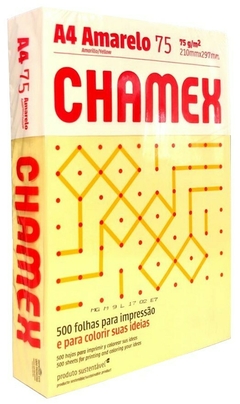 RESMA CHAMEX A4 75g AMARILLA 210 x 297 mm x 500 Hojas