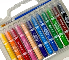 VALIJA CRAYONES GEL EZCO 12 colores - comprar online