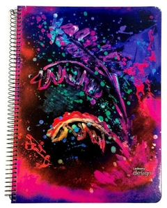 CUADERNO DESIGN LEDESMA OFICIO TAPAS SEMI RÍGIDAS RAYADO x 80 hojas TROQUELADO