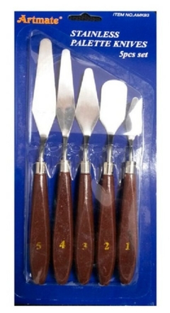 SET x 5 ESPÁTULAS METÁLICAS ARTMATE