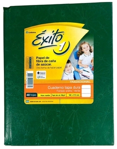 CUADERNO ÉXITO FORRADO 16 cm x 21 cm TAPAS DURAS 48 HOJAS RAYADO - libreria integral