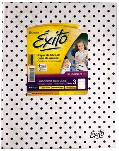 CUADERNO ÉXITO CON LUNARES N°3 TAPAS DURAS 48 HOJAS RAYADO
