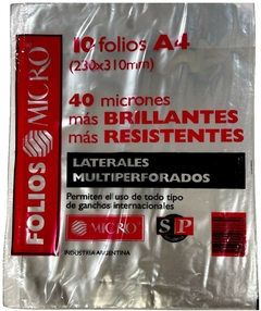 FOLIO MICRO A4 x 10 u - 40 micrones