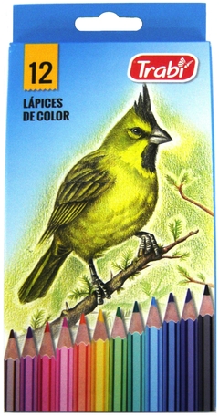 LÁPICES DE COLORES LARGOS TRABI x 12