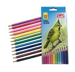 LÁPICES DE COLORES LARGOS TRABI x 12 - comprar online