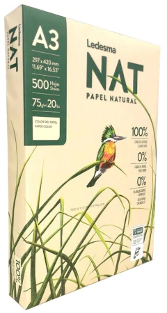 RESMA LEDESMA NAT A3 75g 297 x 420 mm 500 Hojas