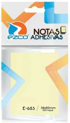NOTAS ADHESIVAS EZCO 38 x 50 mm x 100 hojas -COD.653