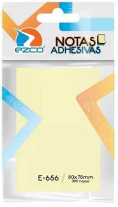 NOTAS ADHESIVAS EZCO 50 x 75 mm x 100 hojas -COD.656