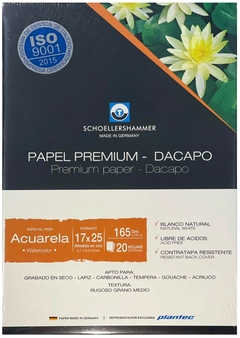 BLOCK PARA DIBUJO PLANTEC 17 x 25 cm RUGOSO 165 g x 20 hojas - Cod.13721