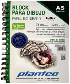 BLOCK PARA DIBUJO PLANTEC A5 210g TEXTURADO -Cod.15656