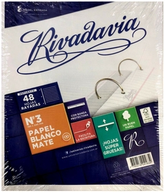 REPUESTO RIVADAVIA N°3 x 48 HOJAS RAYADAS