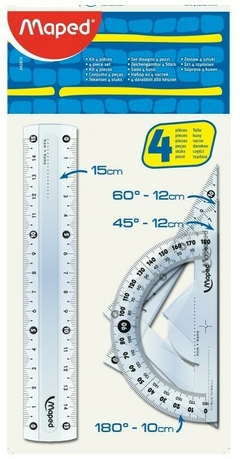 SET DE GEOMETRÍA MAPED 4 PIEZAS - 15 cm - comprar online