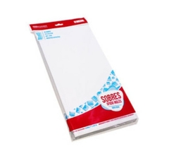 Pack x 20 u SOBRE MEDORO OFICIO INGLÉS BLANCO 120 mm * 235 mm