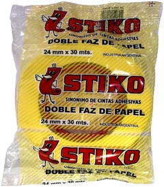 Cinta Adhesiva Stiko Doble Faz de Papel 24mm x 30mts - comprar online