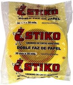 Cinta Adhesiva Stiko Doble Faz de Papel 36mm x 30mts