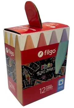 TIZAS JUMBO PASTEL FILGO x 12