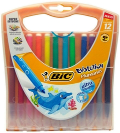 Marcadores Bic en Estuche x12