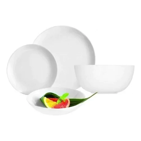 Juego Vajilla Diwali Vidrio Templado Blanco 19 piezas Luminarc - comprar online