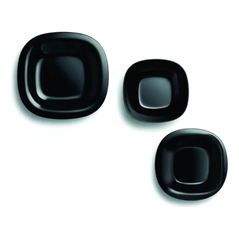 Juego Vajilla Carine Cristal Templado Negro 12 piezas Luminarc - comprar online