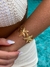 PU91090 - BRACELETE ESTRELAS DO MAR TRABALHADA - FOLHEADO A OURO