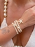 PU91087 - MIX COM 3 PULSEIRAS PÉROLAS COM ESTRELA DO MAR