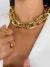 CH9519 - CHOKER ELOS GRANDES - FOLHEADO A OURO